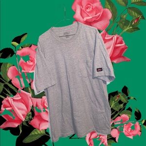 Grey Dickies T Shirt Size XL With Pocket And Tag